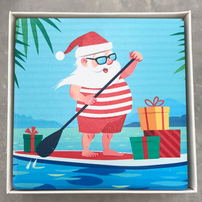Summertime Santa Coasters