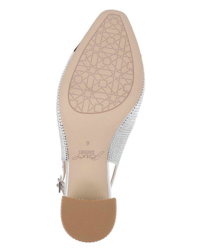Ivory Black | Tatum Slingback Block Heels with Capped Toe Sole