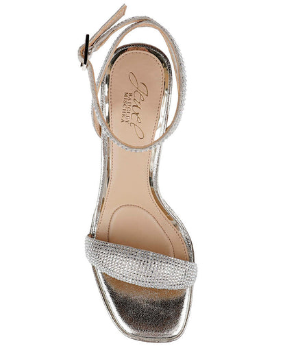 Gold Textile | Teddi Platform Block Heels
