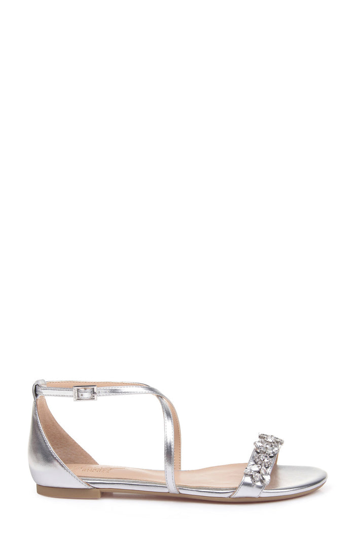Silver | Tessy Satin Evening Sandal