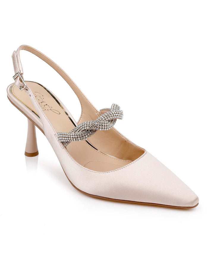 Champagne | Tierney Braided Slingback Pumps