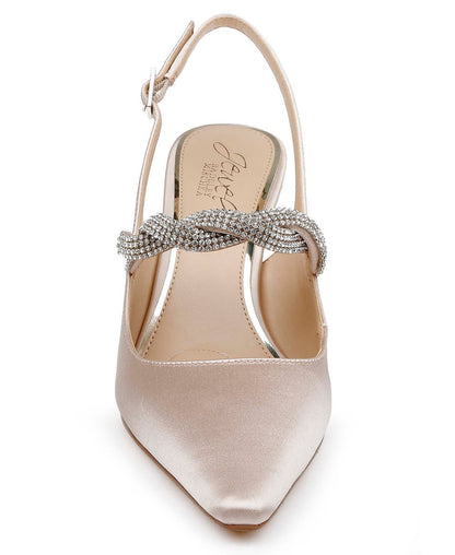 Champagne | Tierney Braided Slingback Pumps