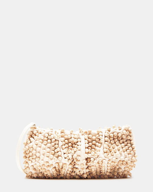 TIKI Natural Women's Beaded Clutch | Steve Madden