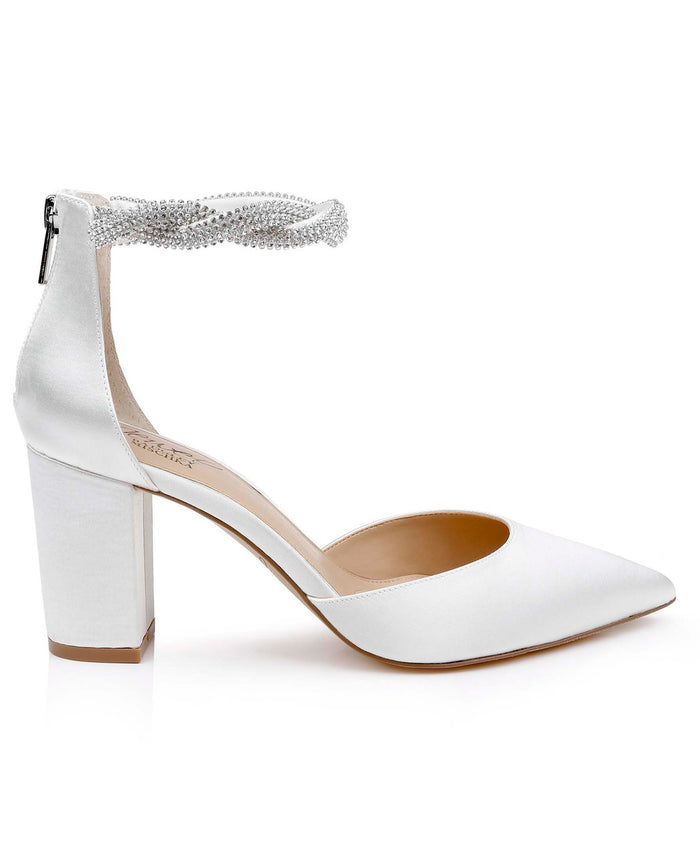 Ivory | Tinsley Pointed Toe Block Heel Pumps