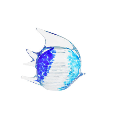Una Glass Fish Blue Strip Tall