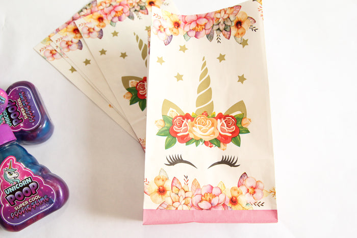 Unicorn Party Favors for Kids Bundle (12 of Each Item) Slime, Bags, Rings, Tattoo & Keychains