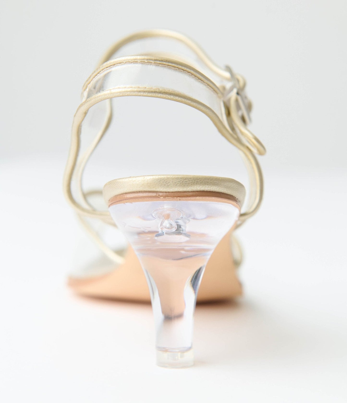 Unique Vintage 1940's Clear Rhinestone Kitten Heels