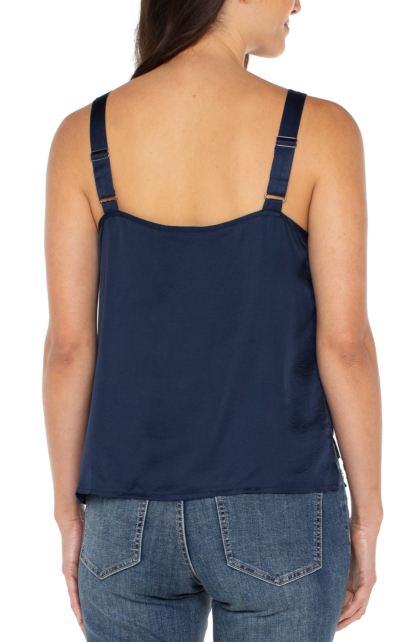 Liverpool Lace Trim Woven Tank