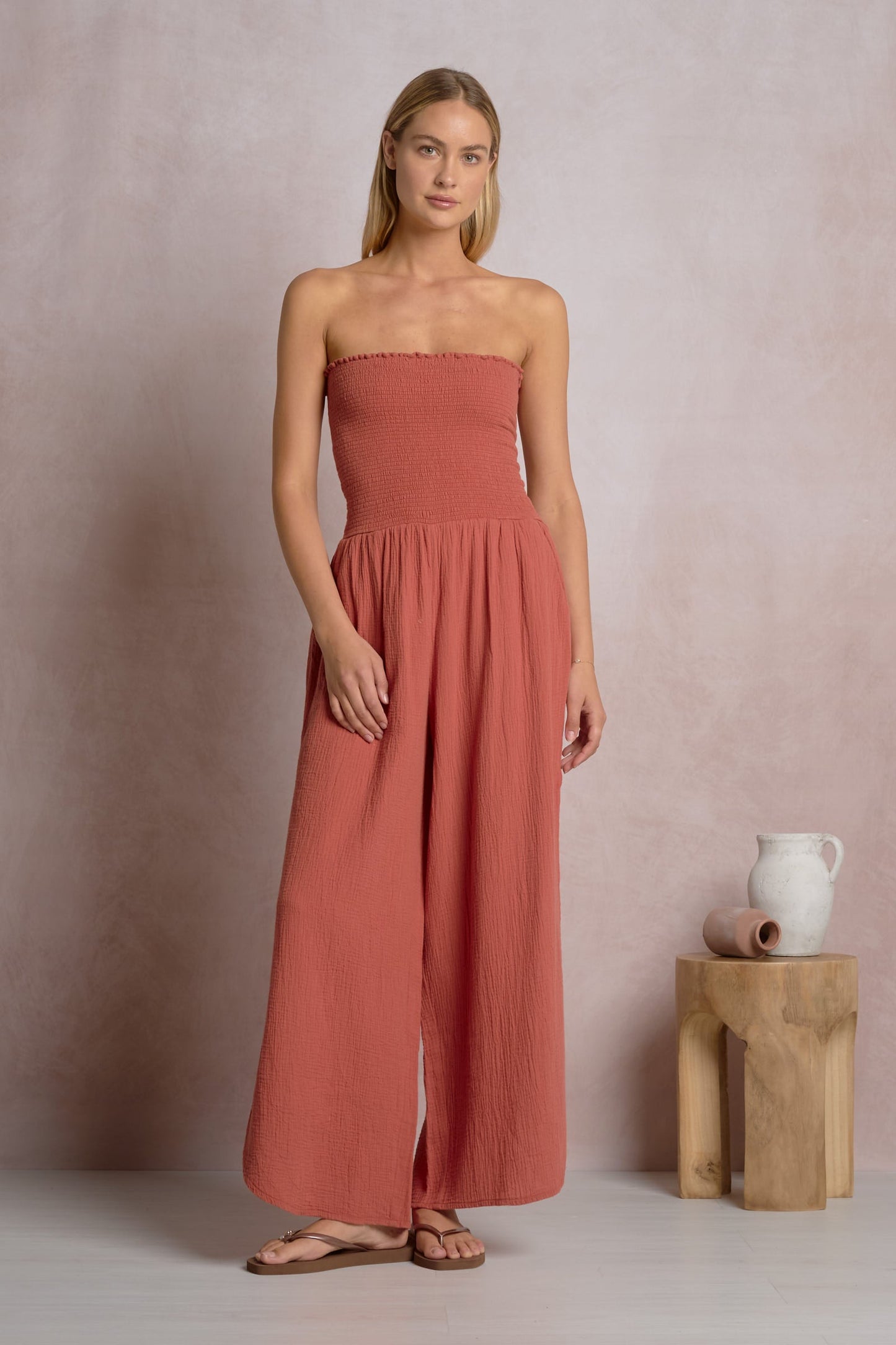Elan Strapless Smock Jumper