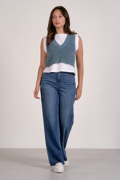 Elan Sleeveless Layered Sweater