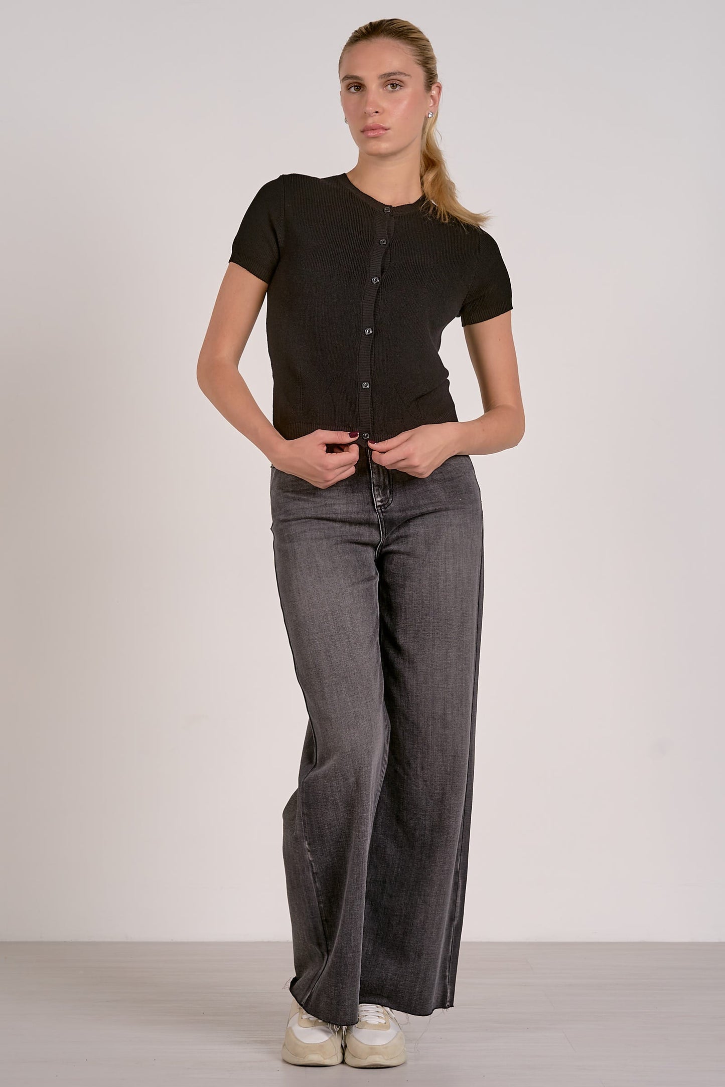 Elan Short Sleeve Sweater Cardigan