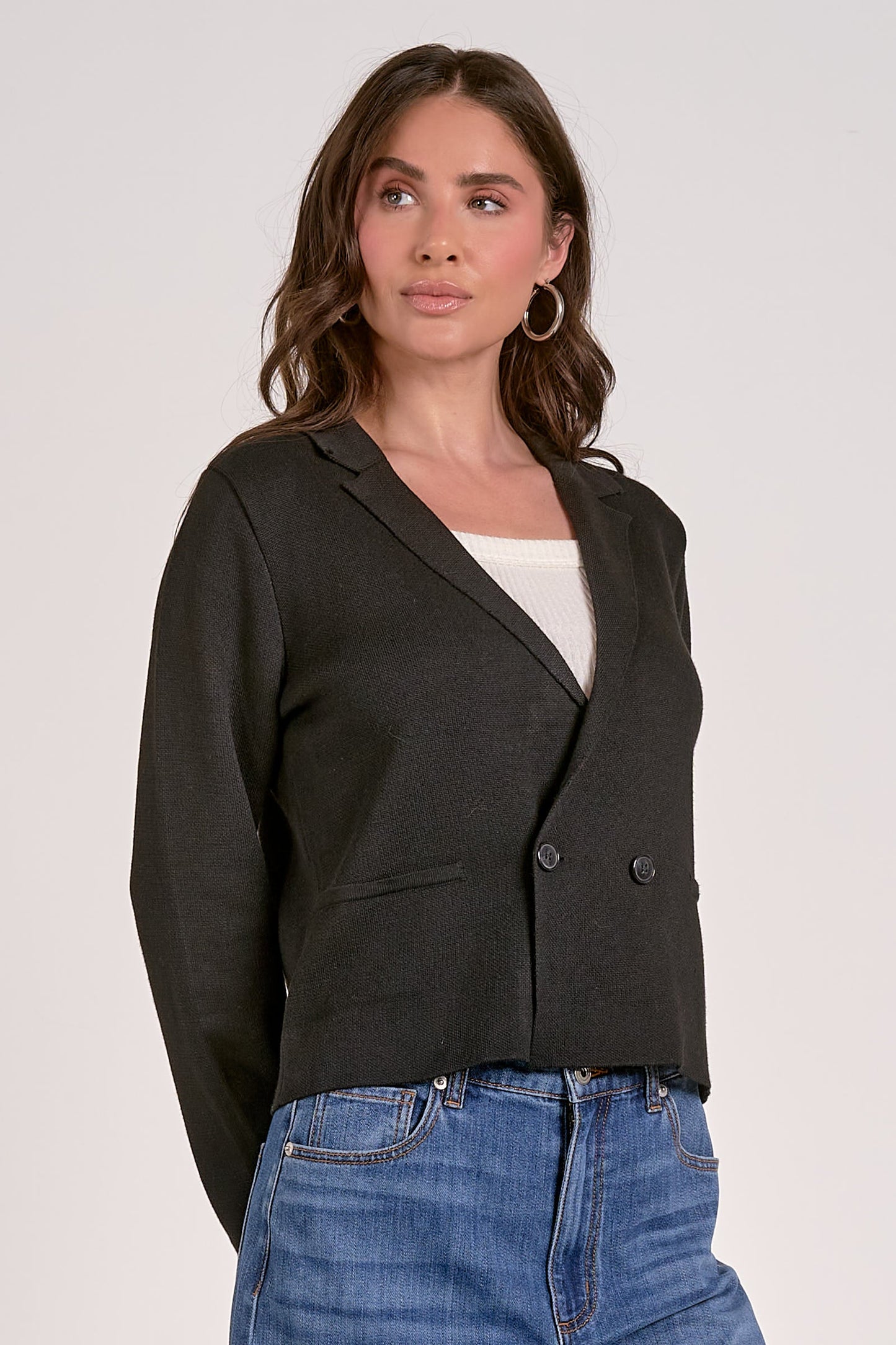 Elan Sweater Jacket Lapel