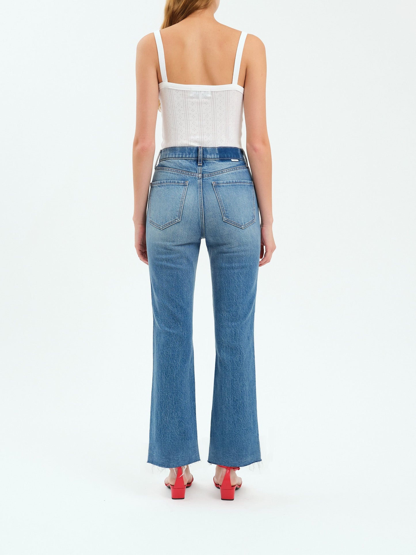 Daze Soho Rawcut High Rise Ankle Flare