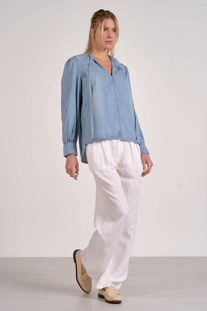 Elan Long Sleeve V-Neck Top