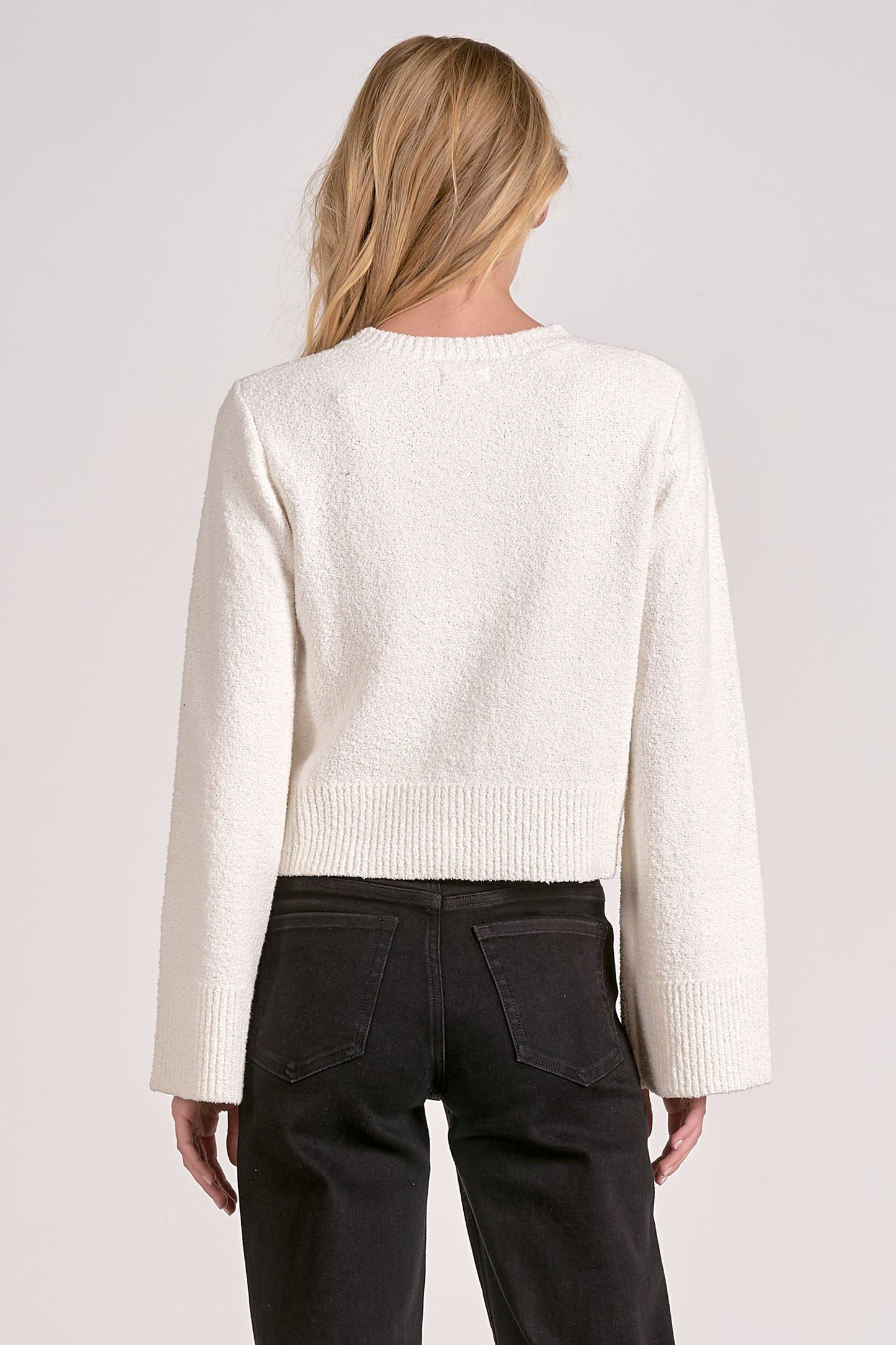 Elan Bell Sleeve Button Up Cardi