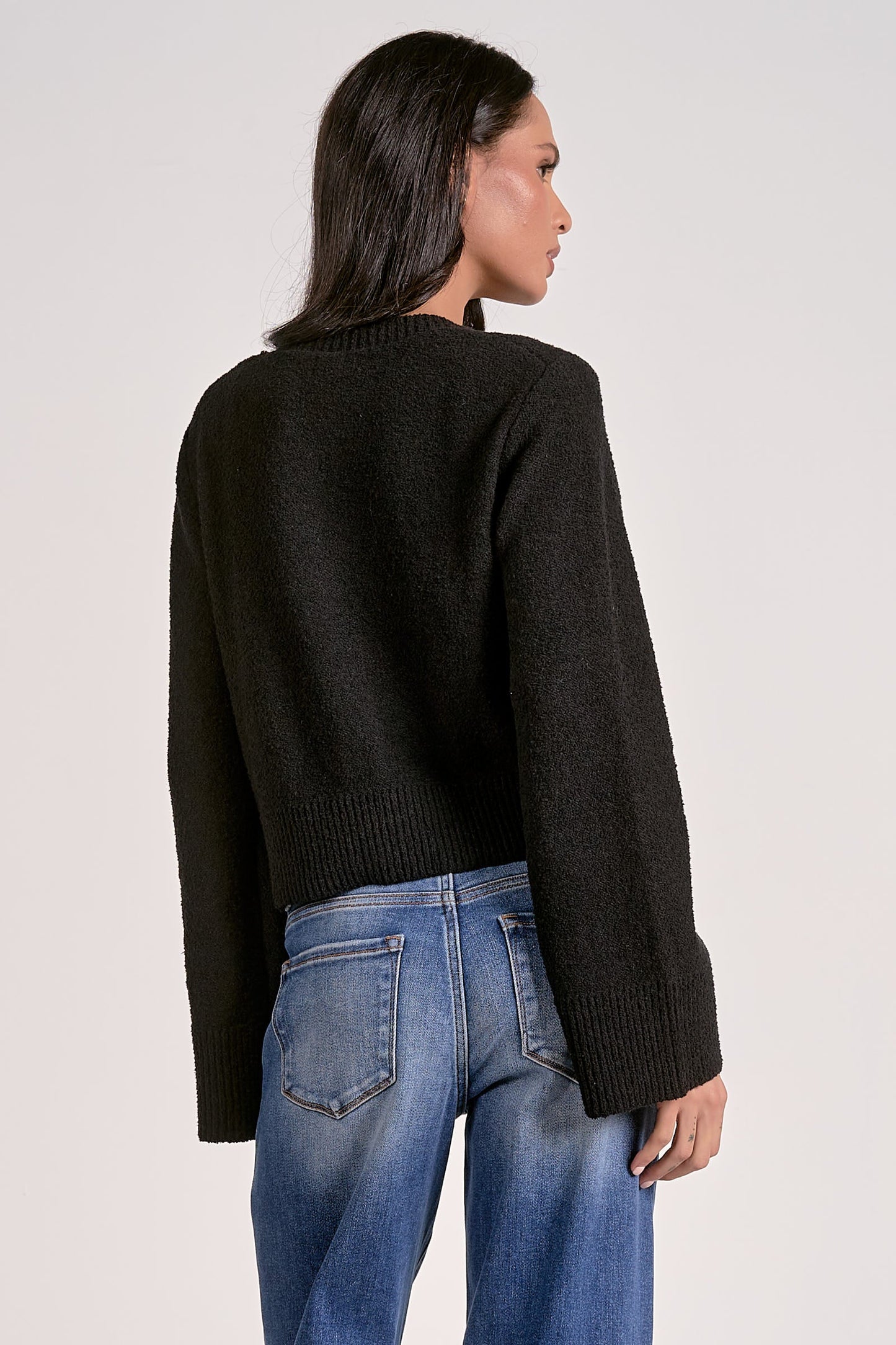 Elan Bell Sleeve Button Up Cardi