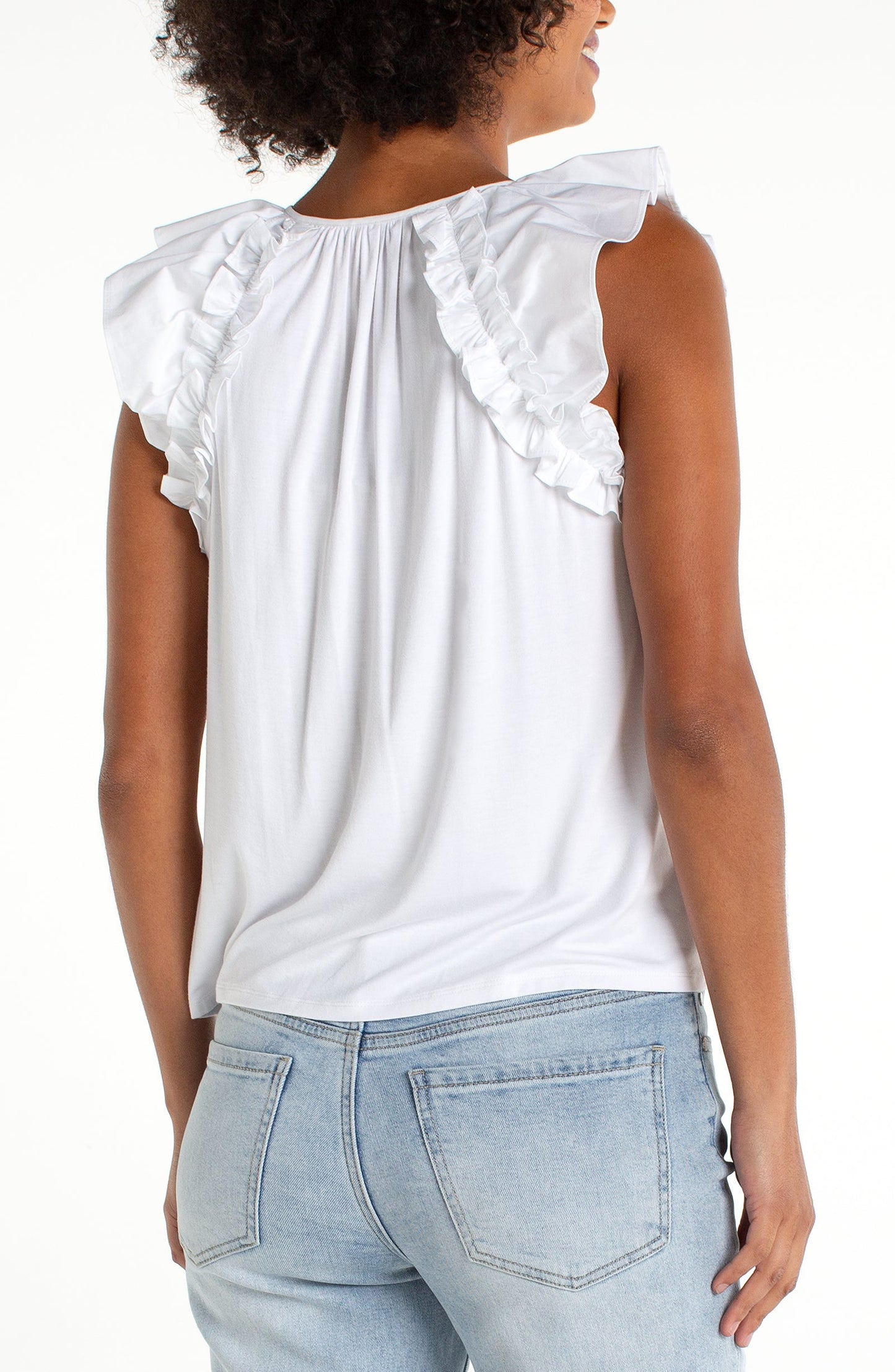 Liverpool Flutter Sleeve Tie Top