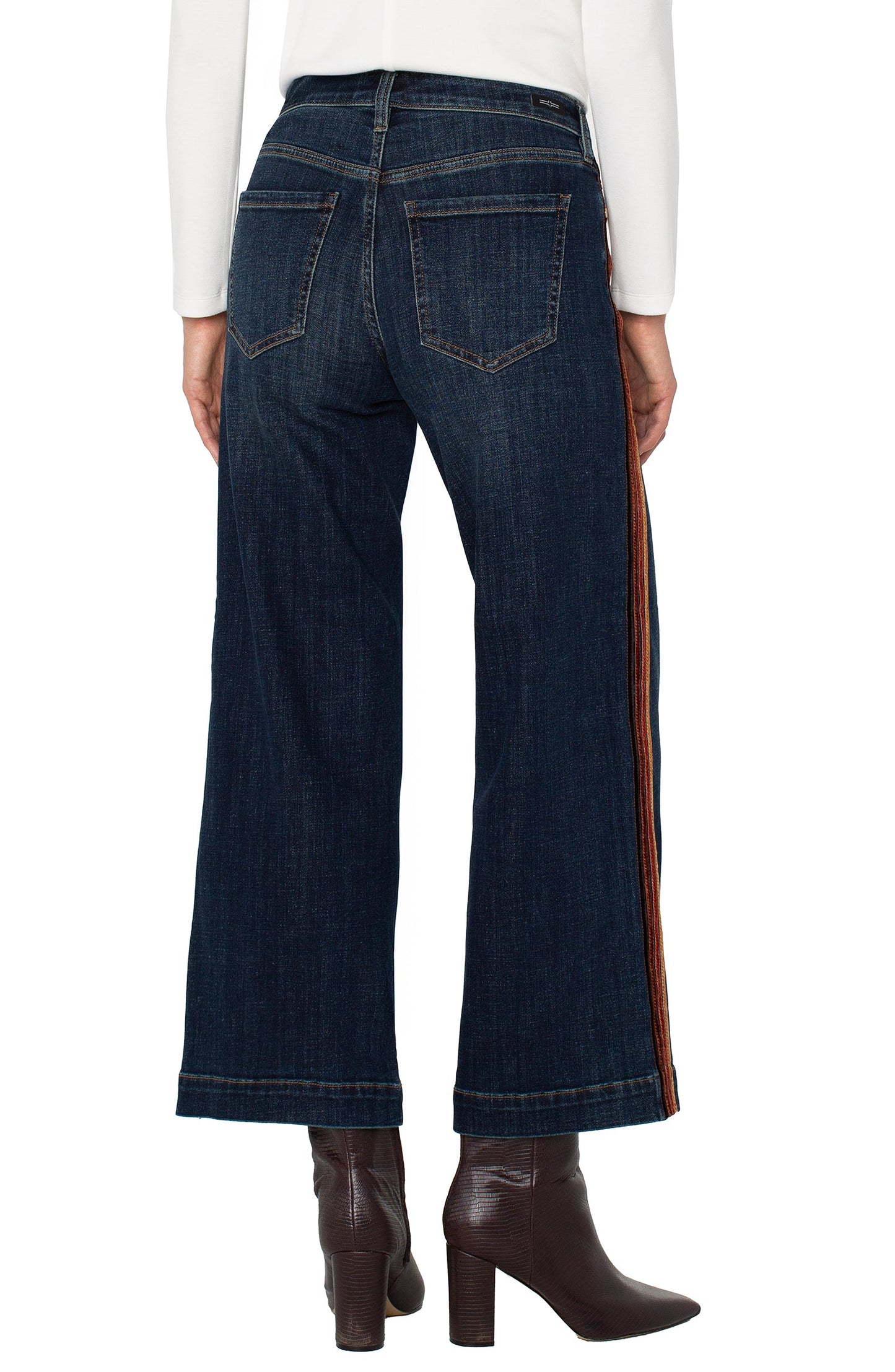 Liverpool Stripe Wide Leg Jean