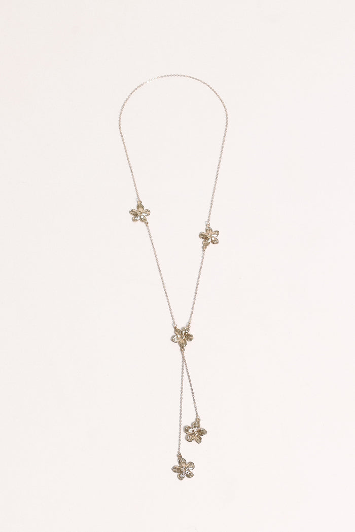 ACCESSORIES Valencia Flower Drop Necklace - Gold