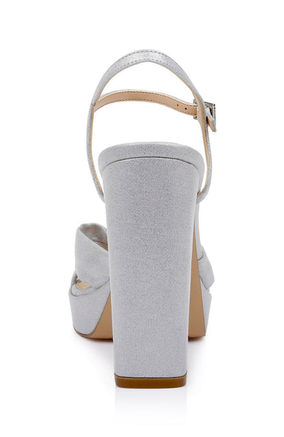 Silver | Valencia Platform Heels