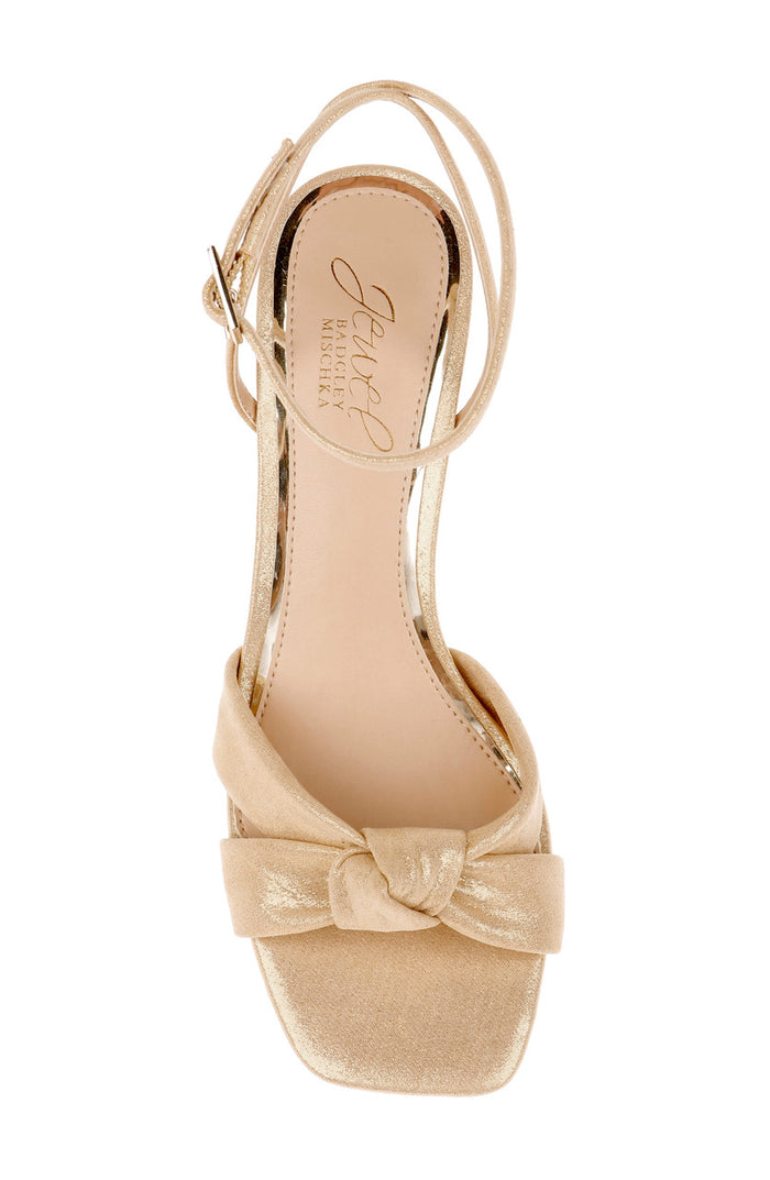 Gold | Valerie Open Toe Kitten Heels