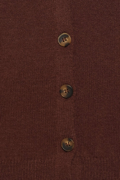 KNITWEAR Veniza V Neck Cardigan - Brown
