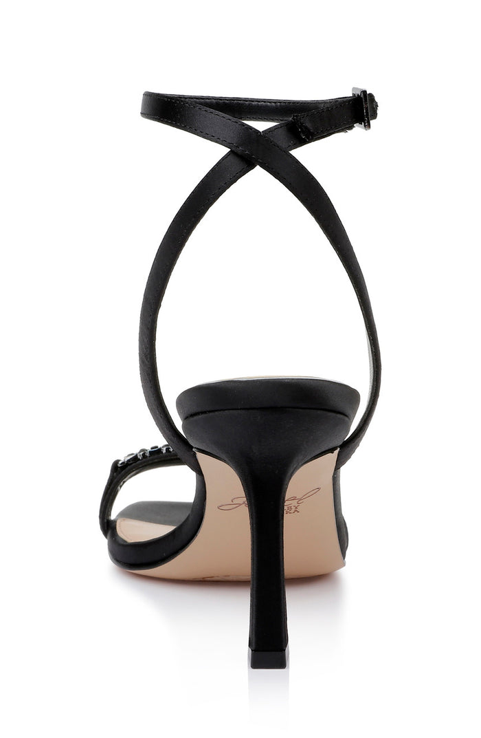 Black Veronika Embellished SandalsHeel