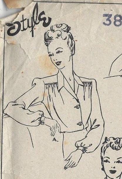 1940s Victory Blouse - Ivory