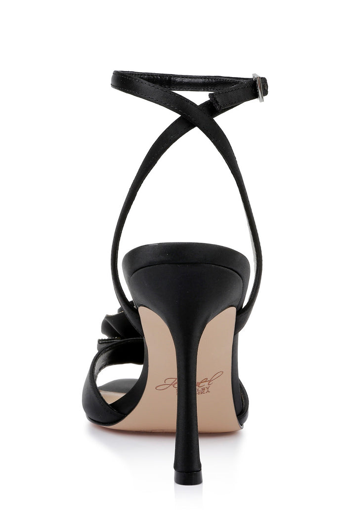Black | Vida Rosette Peep Stiletto