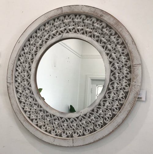 White wash mirror