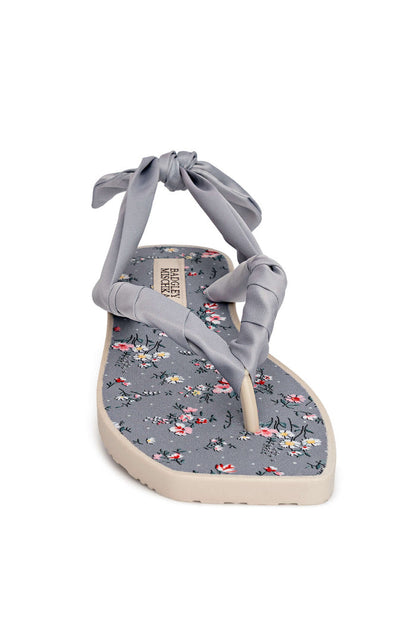 Aqua Blue | Wrenna Slingback Thong Sandal Front