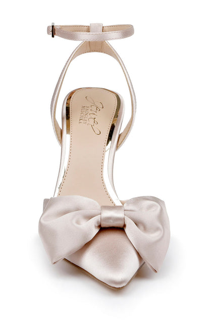 Champagne | Yanna Satin Stiletto with Bow