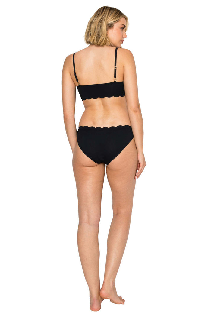 Jet Black | Yummy Baby Rib Scallop Brief Back