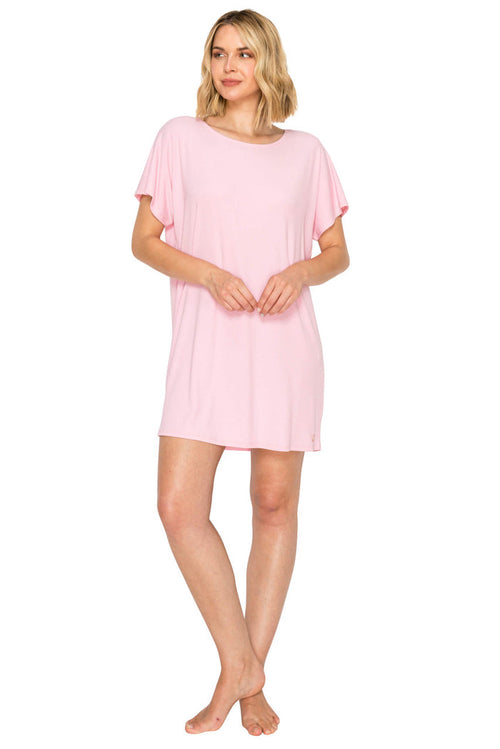 Rose | Yummy Modal Rib Dolman Sleep Dress Front