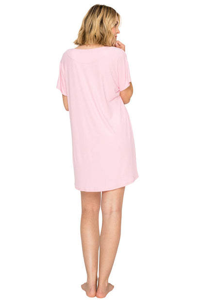 Rose | Yummy Modal Rib Dolman Sleep Dress Back