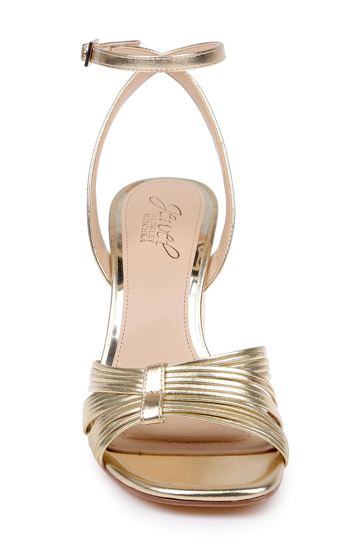 Gold Metallic | Zaylee Ankle Strap Sandal Front