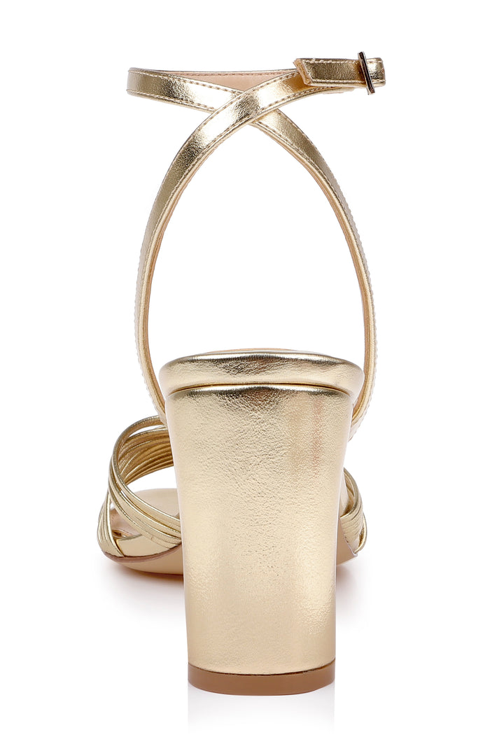 Gold Metallic | Zaylee Ankle Strap Sandal Back