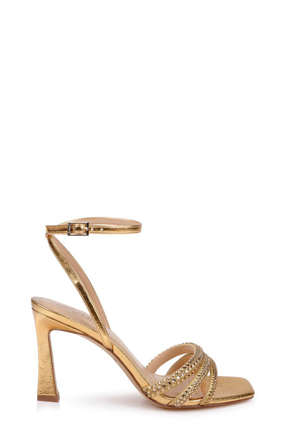 Gold Antique | Zimal II Ankle Strap Sandal Side
