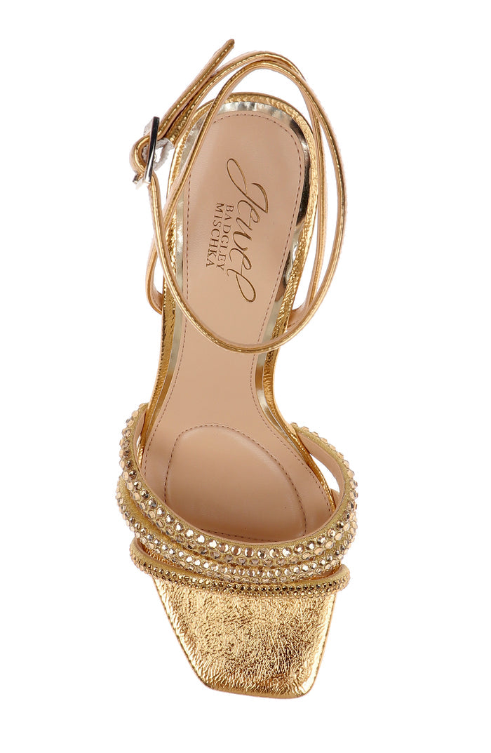 Gold Antique | Zimal II Ankle Strap Sandal Top
